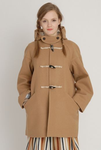 AW1213 WOOL MELTON FUNDAMENTAL DUFFEL COAT - GREEN